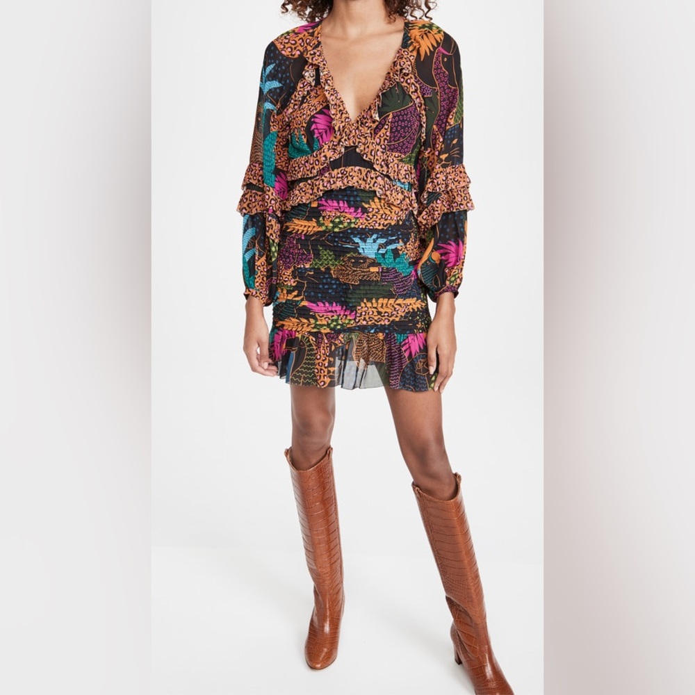 Farm Rio Jungle Pop Mini Dress Small New Without Tag